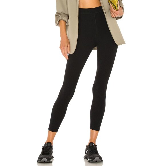 ALO Yoga Pants - ALO Yoga Ribbed High-Waist 7/8 Blissful Legging in Black, Size S